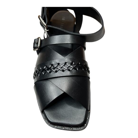 Freda Salvador Black Leather Sandals - Picture 10 of 11